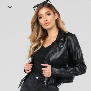 Faux leather jacket